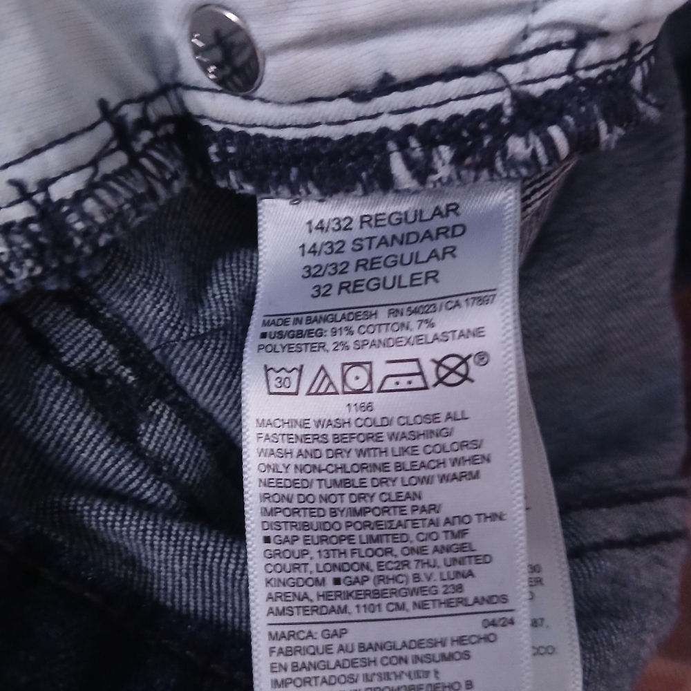 GAP Women's Skinny Jeans - Dark Blue, Size 14 - Picture 3 of 4
